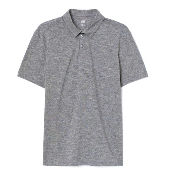 H&M slim fit gray polo size large - Picture 1 of 7